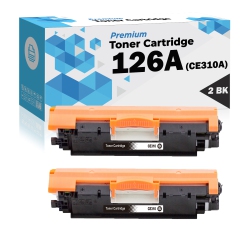 ULTMAX Ultra Toner® Compatible Replacement for HP 126A (Ce310A) Toner Cartridge Laserjet Pro 100 Color Mfp M175A Mfp M175Nw Cp1025 Cp1025Nw M275 (2)