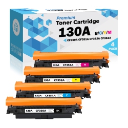 ULTMAX Ultra Toner® Compatible Replacement for HP 130A Toner Cartridges Cf350A Cf351A Cf352A Cf353A Bk/c/m/y Toner Cartridge Combo for HP Color