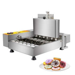 ALDKITCHEN Ap-06 Mini Donut Maker Commercial | Automatic Doughnut Frying Machine With 6 Rows | Stainless Steel | 110V