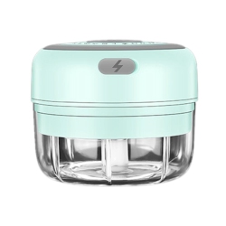 GREEN SCENIC 30W Mini Food Chopper - Electric Garlic Ginger Nut Crusher With Stainless Steel Blades, Easy to Clean, USB Rechargeable (Green, 100Ml)