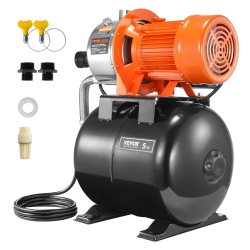 VEVOR 1.6 HP Shallow Well Pump \w Pressure Tank, 1320 Gph, Automatic Irrigation Water Booster Pump \w 30/50 Psi Pressure Switch, Nsf Certification