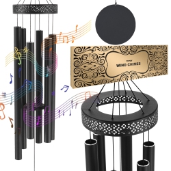 VEVOR 58 In Wind Chimes for Outside, Deep Tone Wind Chimes \w 6 Tubes, Unique Large Memorial Wind Chimes for Anniversary, Amazing Outdoor Decor For