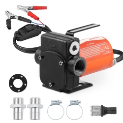 VEVOR 1/10 HP Fuel Transfer Pump, 12V Dc 5 Gpm, Portable Electric Diesel Transfer Pump \w Auto Shut-Off Fuel Nozzle, Long Inlet & Outlet Hose For