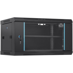 VEVOR 6U Wall Mount Network Server Cabinet, 15.5" Deep, Server Rack Cabinet Enclosure, 200 Lbs Max. Ground-Mounted Load Capacity, With Locking Glass
