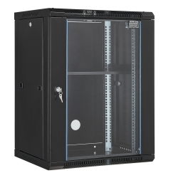 VEVOR 15U Wall Mount Server Cabinet, 500 Lbs Max.ground-Mounted Load Capacity, Network Rack Enclosure \w Caster Wheels Locking Tempered Glass