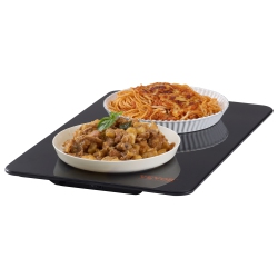 VEVOR 16.5" X 11" Electric Warming Tray, Portable Tempered Glass Heating Tray \w Temperature Control (65-90℃), Perfect for Dinner, Catering