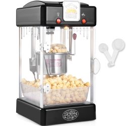 VEVOR 300W Popcorn Maker, Popcorn Popper Machine, 2.5 OZ Kettle Makes 4 Qt Per Batch, Tabletop Popcorn Maker \w Pp Door, Includes 2 Scoops And Tray