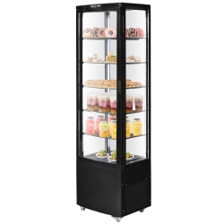 VEVOR 9.8 Cu.ft./278L Refrigerated Display Case, Large Pastry Display Case, 5-Tier Commercial Display Refrigerator \w Led Lighting, Turbo Cooling