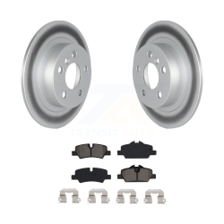 TRANSIT AUTO Rear Coated Brake Rotors Semi-Metallic Pad Kit for Mini Cooper Battery Ev (Ev Bev) Engine Kgs-103611