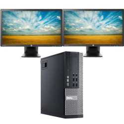 DELL Refurbished (Good) - Optiplex 9020 Sff Desktop, I7-4770, 32GB Ram, 1Tb SSD, Wifi, Dual 23" Monitors, Windows 10 Pro