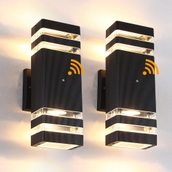 Dusk to Dawn Led Outdoor Lighting 2 Pack, 3000K Warm Exterior Light Fixture, Aluminum Sensor Waterproof Outdoor Lights for House Porch Hallway Patio Garage