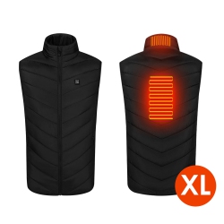 MYACUC Unisex Heated Vest With 9 Heating Zones, USB Electric Heated Jacket for Men Women Heated Clothing With 3 Heating Levels（Xl Size）