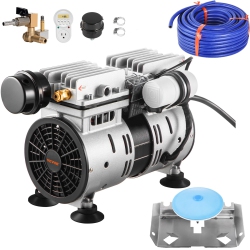 VEVOR 550W Power Pond Aerator, 5.2Cfm for Up to 1 Acre 50' Lake, Pond Aeration Kit Includes 3/4 HP Compressor & 100' Weighted Tubing & Diffuser, Air