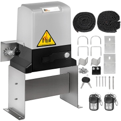 VEVOR Ac1400 3100Lbs Sliding Gate Opener, \w 2 Remote Controls, Gate Operator Hardware Kit for Security, Move Speed 43Ft Per Min, Electric Rolling