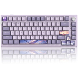 NIERBO Sky81 75% Wireless Gasket Mechanical Gaming Keyboard, Hot Swappable RGB Custom Creamy Keyboard W/ 5-Layer Padding, Bt/2.4G/USB-C, Knob Control