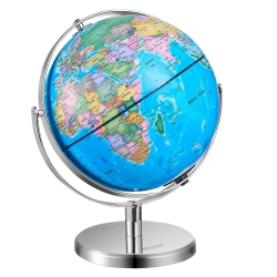 VEVOR 13 In/330.2 MM Illuminated World Globe \w Stand, Educational Earth Globe \w Stable Heavy Metal Base HD Printed Map And Led Night Lighting