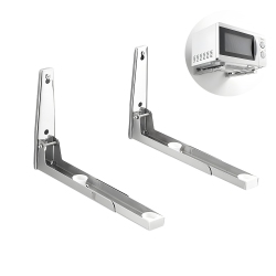 MYACUC Microwave Wall Mount, Stainless Steel Microwave Rack, Invisible Oven Stand, Foldable Kitchen Rack In Silver