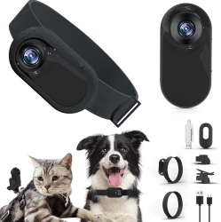 MYACUC Cat Camera Collar, HD Wireless Dog Collar Camera 32GB, Sports Action Camera Cat Collar Camera for Pets Video Record