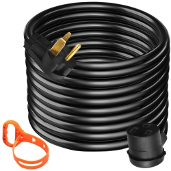 VEVOR 25Ft Welder Extension Cord 30Amp 250V, Welding Power Cord With Nema 6-50 Plug 10 Gauge 3 Prong for Mig, Lincoln, Plasma, Miller, Tig