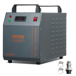 VEVOR Cw-3000 Industrial Water Chiller, 80W Air-Cooled Cooler Cooling System \w 12 L Water Tank Capacity 12 L/min Maximum Flow Rate, for Laser