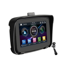 MYACUC 5-Inch Motorcycle Navigator, Motorcycle Apple Carplay Display, Portable Waterproof Wireless Android Car Monitor