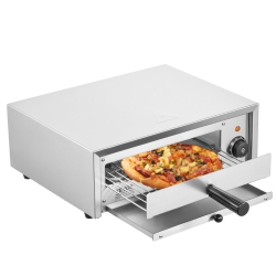 VEVOR 12-Inch Countertop Electric Pizza Oven, 1500W, 122-662℉ Temp Range, Stainless Steel Construction And Easy-To-Clean Crumb Tray, Suitable For