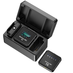 MYACUC Wireless Lavalier Microphone for Recording, Vlog, Microphone Lavalier System Clip-On Mic 100M Transmission Range