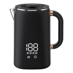 MYACUC 1.7L Large-Capacity Digital Display Electric Kettle Multi-Speed Temperature Control Kettle Water Boiler-Black