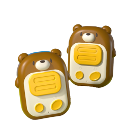 GREEN SCENIC Parent-Child Interactive Pager Children's Pager Intercom Toy Indoor And Outdoor Wireless Silent Long-Distance Intercom - Bear (A Pair)