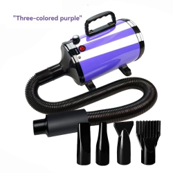 GREEN SCENIC Professional Pet Hair Dryer/pet Dryer - Stepless Speed Regulation, 4 Nozzles, Super Quiet, Safe for Pet Grooming/car Wash (Purple)
