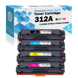 ULTMAX Ultra Toner® Compatible HP 312A 312X Cf380X Toner Cartridge Cf381A Cf382A Cf383A HP Color Laserjet Pro Mfp M476Dn M476Dw M476Nw (1Set)