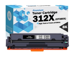 ULTMAX Ultra Toner® Compatible HP 312X Cf380X Toner Cartridge HP 312A Cf380A Color Laserjet Pro Mfp M476Dn M476Dw M476Nw (1Bk) In Black