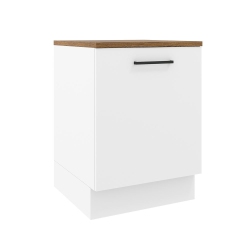 MADESA Hazel Kitchen Storage Base Cabinet \w Adjustable Feet And An Internal Shelf 23 Inch Wide Engineered Wood Slab Doors Painted Finish Floor