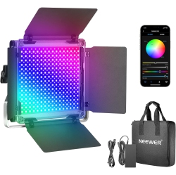 NEEWER Refurbished (Excellent) - 660 Pro RGB Led Video Light With App Control/barn Door/u Bracket, 360° Full Color, Cri 97+, 50W Panel Studio Light