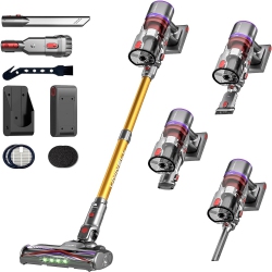 UNINELL HOME Cordless Vacuum, 550W 48Kpa, Led Screen, 65 Min Runtime – for Pet Hair & Carpet