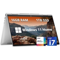HP Refurbished (Excellent)- Envy X360 2-In-1 15.6" Fhd Touchscreen Laptop, Intel I7-1355U, 1Tb SSD, 16GB Lpddr5 Ram, Intel Iris Xe Graphics, Backlit