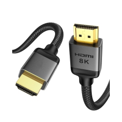 NIERBO 10K 8K HDMI 2.1 Cable 6.6Ft, Ultra High Speed [10K 8K60Hz, 4K240Hz 144Hz 120Hz] 48GBps, HDr 10+, Earc, Arc, HDcp 2.2 & 2.3, Compatible For