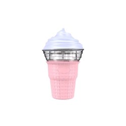 GREEN SCENIC Mini Machine Ice Cream Machine, Diy Soft Ice Cream, 400Ml Unique Appearance Home Ice Cream Machine, Simulated Manual Stirring, Easy To