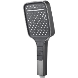 GREEN SCENIC High Pressure Shower Head Removable 7-Mode Rain Shower Head Hand Held Shower Head - Grey（Shower Head Only）