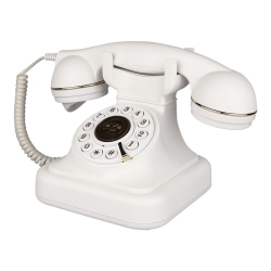 GREEN SCENIC Rotary Telephone, Vintage Black Rotary Phone for Home And Office Desk - In White