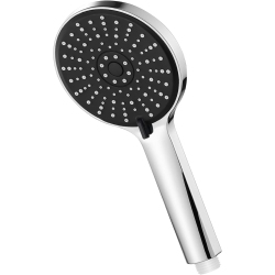 GREEN SCENIC Large Panel Shower Head Booster Five-Speed Large Water Output Bathroom Water Heater Shower Head Yuba (Black And Shower Head + 1.5M Hose)