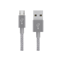 BELKIN Mixit 10-Foot Premium Braided Micro USB Cable Silver In Grey
