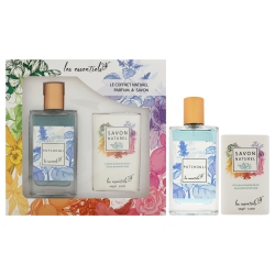 LES ESSENTIALS Le Coffret Naturel Parfum And Savon - Patchouli By for Unisex - 2 PC Gift Set 2.7OZ Edp Spray, 3.25OZ Sweet Almond Oil Soap
