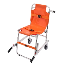 VEVOR 350 Lbs Load Capacity Ems Stair Chair, Foldable Aluminum Emergency Stair Climbing Wheelchair \w 2 Wheels, Portable Stair Lift Chair Ambulance