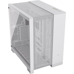 CORSAIR 6500D Airflow Mid-Tower Atx Dual Chamber PC Case – Mesh Panels – Reverse Connection Motherboard Compatible – No Fans Included – In White