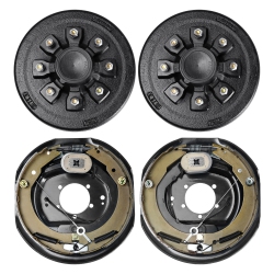 VEVOR Trailer Hub Drum Kits 8 On 6.5" B.c. \w 12" X 2" Electric Brakes, Self-Adjusting Trailer Brake Assembly for 7000 Lbs Axle, 5-Hole