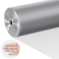 VEVOR 1/4 Inch 48In X 50 Ft Hardware Cloth, 23 Gauge, Hot Dipped Galvanized Wire Mesh Roll, Chicken Wire Fencing, Wire Mesh for Rabbit Cages