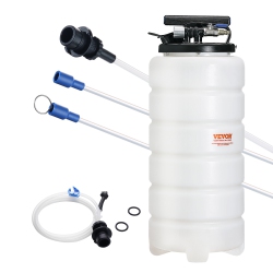 VEVOR 4 Gallons (15 Liters) Fluid Extractor, Pneumatic/manual Oil Changer Vacuum Fluid Extractor \w Dipstick And Suction Hose, Oil Extractor Change