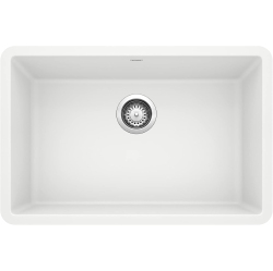 BLANCO 522429 Precis Silgranit Single Bowl Undermount Kitchen Sink In White