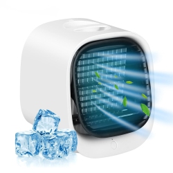 MYACUC Air Cooler Fan USB Mini Portable Air Conditioner Fan Desk Space Personal Cooler Cooling Fan for Bedr